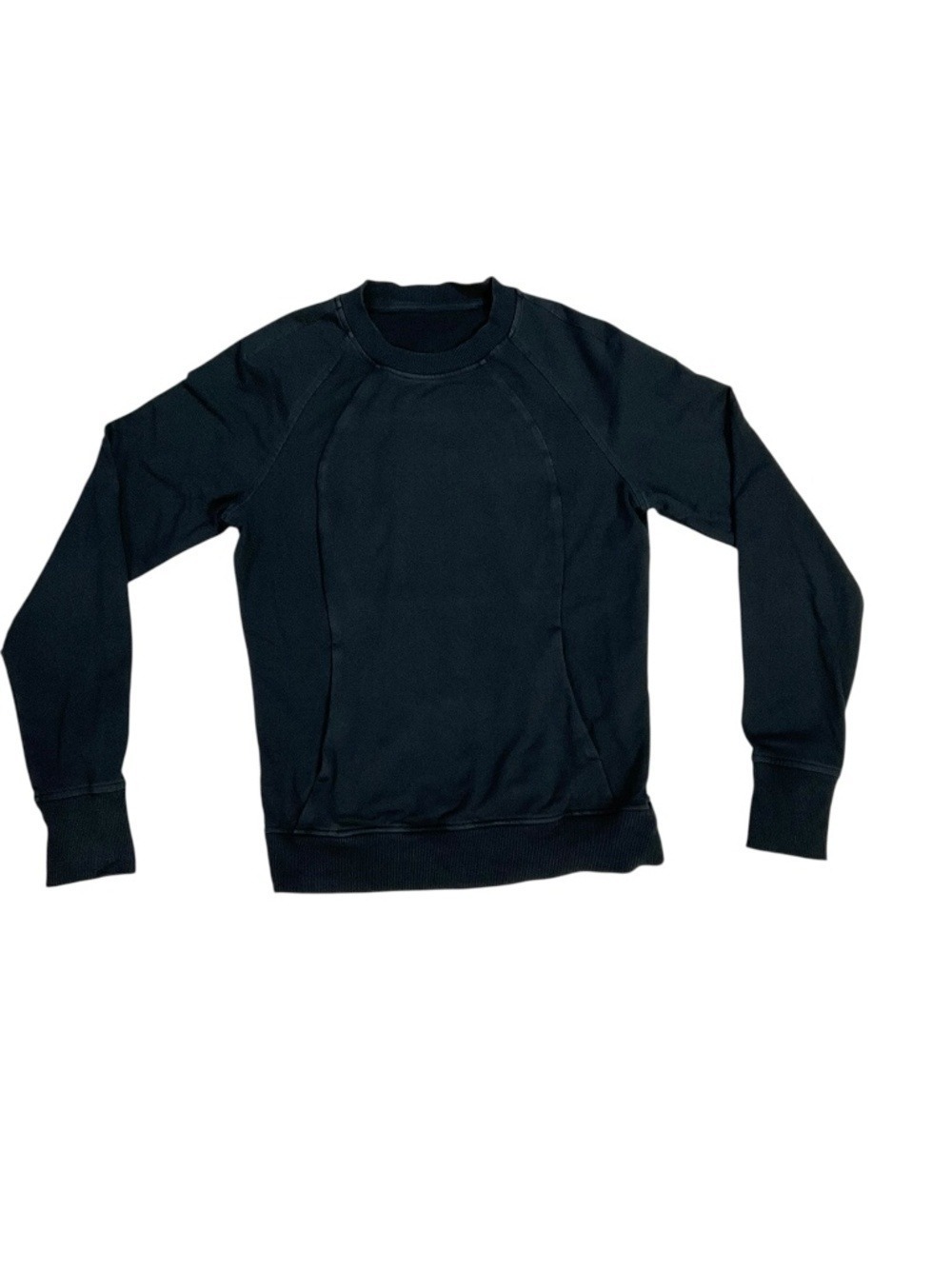 Lululemon Scuba Crew Sweatshirt Black Size 4 Stretch French Terry Style W3DNSS